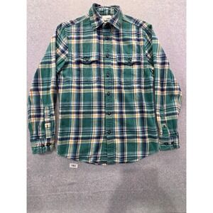 Sonoma Goods For Life Flannel Shirt Womens Small Green Plaid ModernFit Button Up